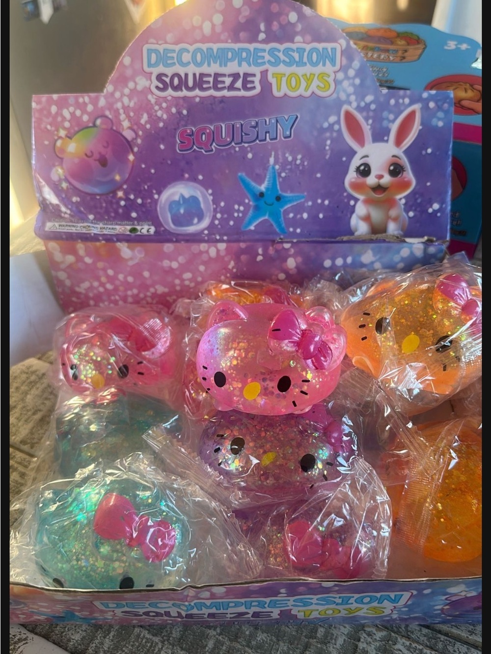 Squishy Glitter Kitty Squeeze Toy - Pink HK